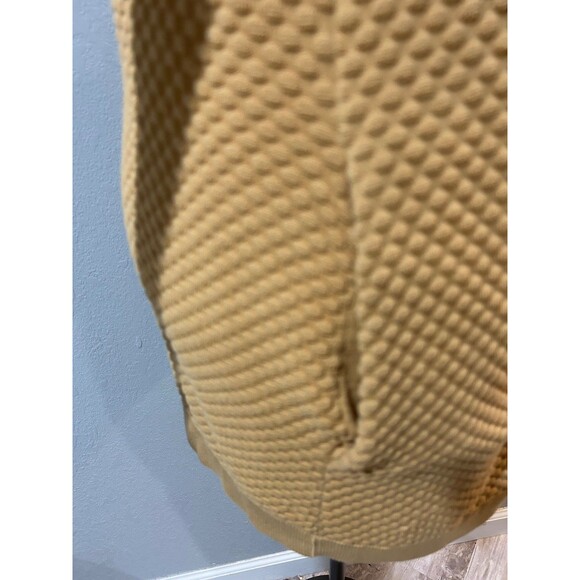 COS Women’s Textured Cotton V-Neck Cardigan Sweater size XS Mustard Tan Elegant - Picture 4 of 10